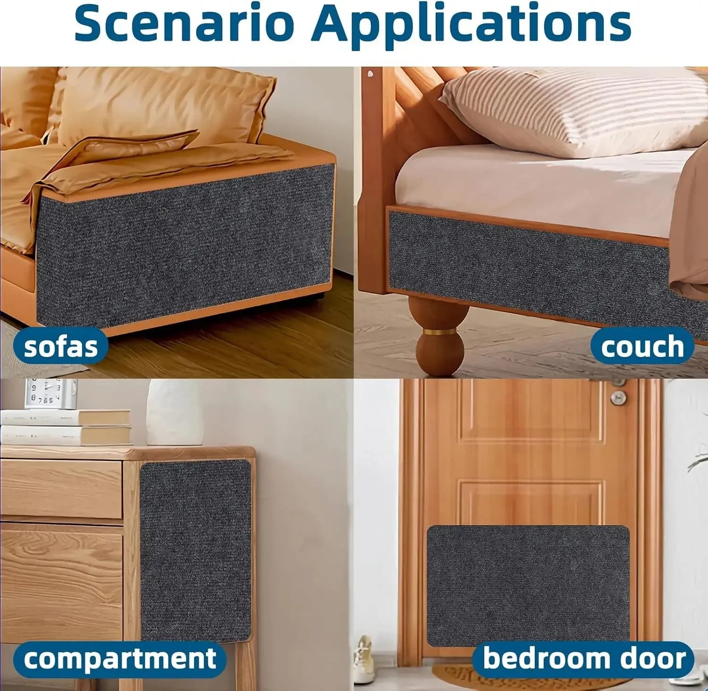 Trimmable Cat Scratching Mat Cat Scratcher Sofa Tape Scratching Post Self-adhesive Carpet Cats Scratch Board Cat Accessories