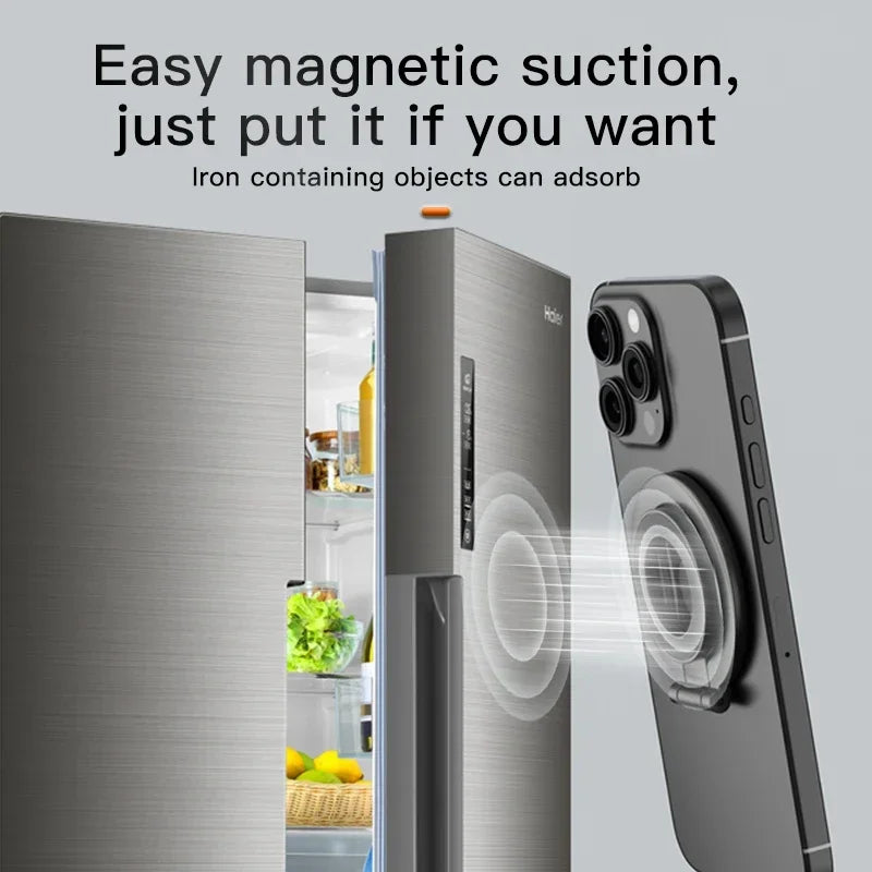 MagSafe Double Sided Magnetic Phone Ring Holder Portable Folding Cellphone Stand Accessory Grip Bracket Support for IPhone 16Pro
