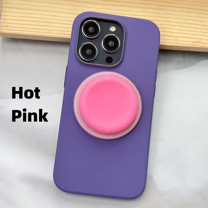 Silicone Magnetic Phone Grip Bracket P-Socket Pop GripTok Foldable MagSafe Cellphone Support Holder Ring Finger Expanding Stand