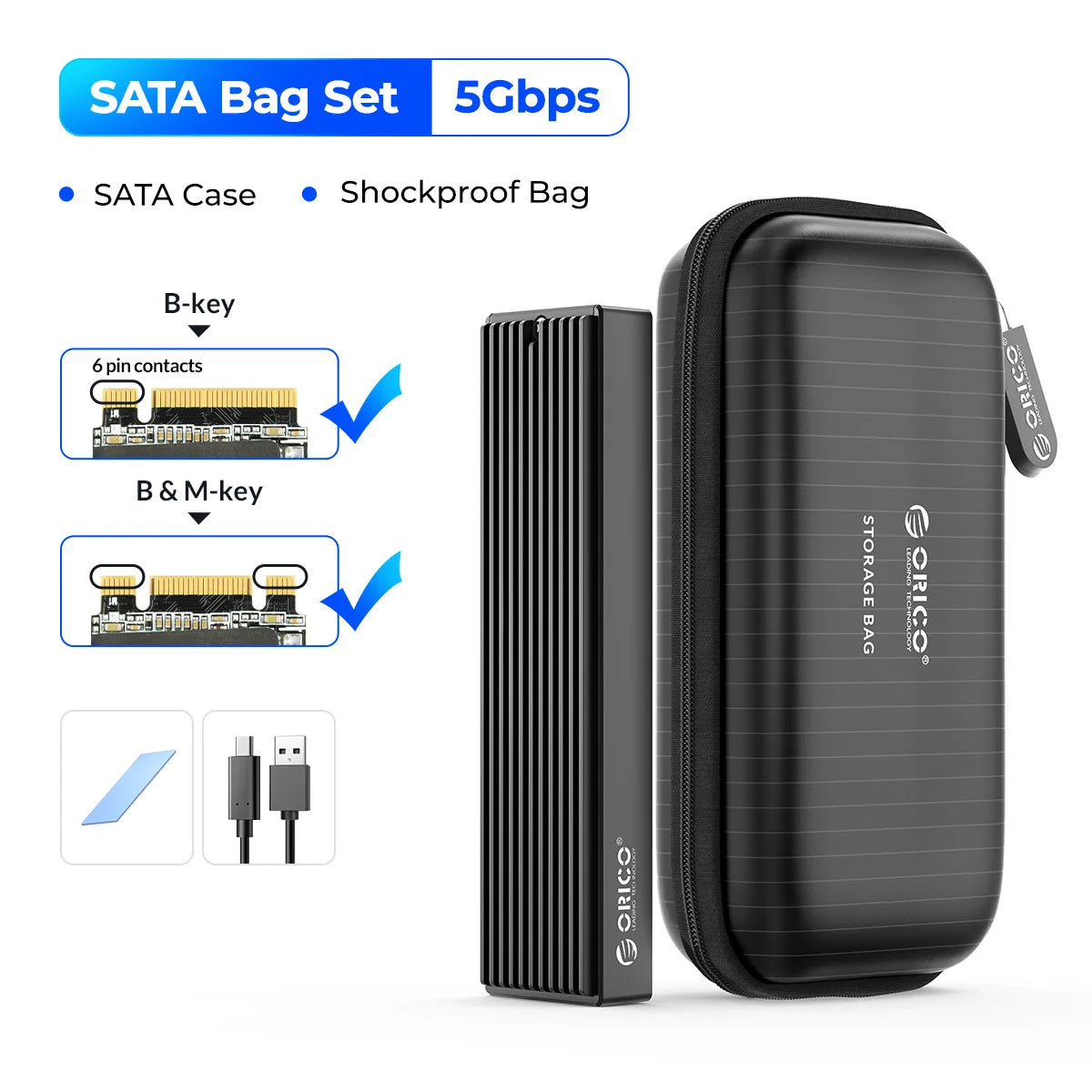 ORICO M2 SSD Case NVMe USB Type C Gen2 10Gbps PCIe SSD Case M2 SATA NGFF 5Gbps M.2 NVME Enclosure Disk Box M.2 SSD Case