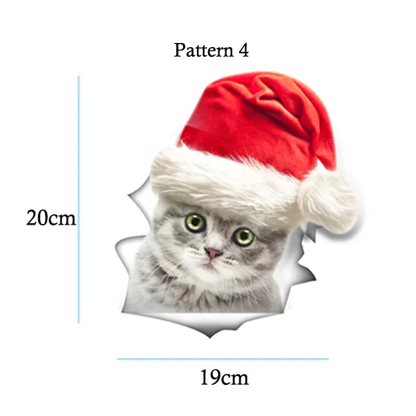Cute Cats Wall Sticker Hole View Vivid Dogs Bathroom 3D Toilet Stickers For Home Decoration Animals Decals Self-adhesive Poster