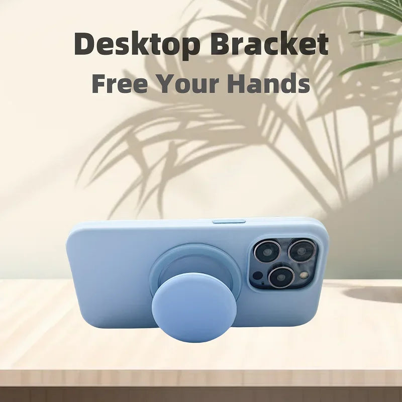 Silicone Magnetic Phone Grip Bracket P-Socket Pop GripTok Foldable MagSafe Cellphone Support Holder Ring Finger Expanding Stand