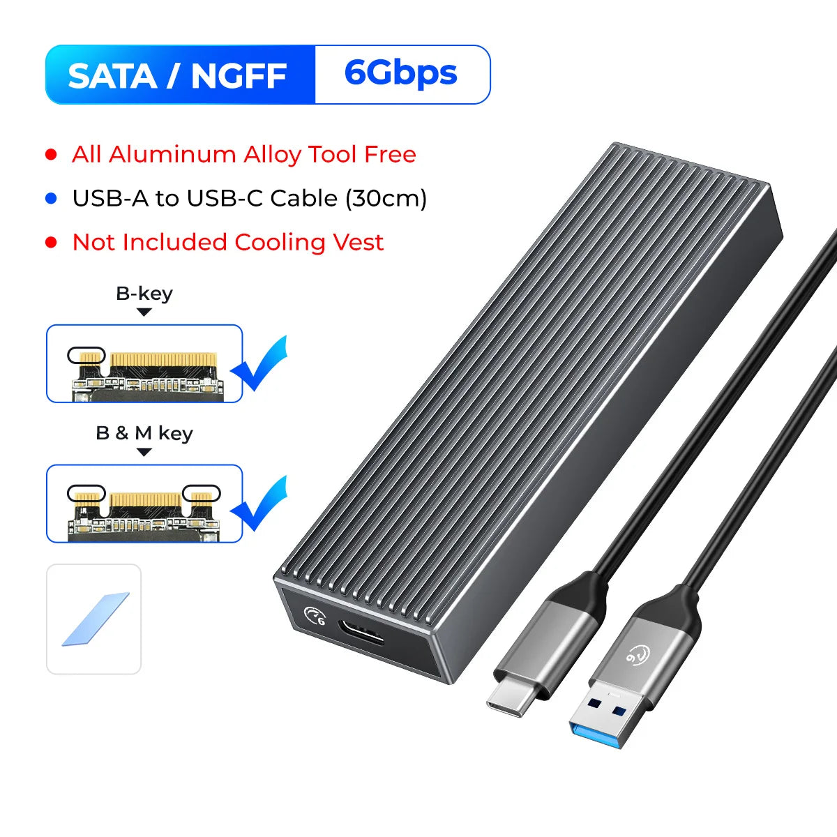 ORICO M2 SSD Case NVMe USB Type C Gen2 10Gbps PCIe SSD Case M2 SATA NGFF 5Gbps M.2 NVME Enclosure Disk Box M.2 SSD Case