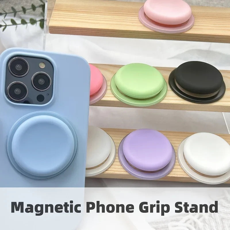 Silicone Magnetic Phone Grip Bracket P-Socket Pop GripTok Foldable MagSafe Cellphone Support Holder Ring Finger Expanding Stand