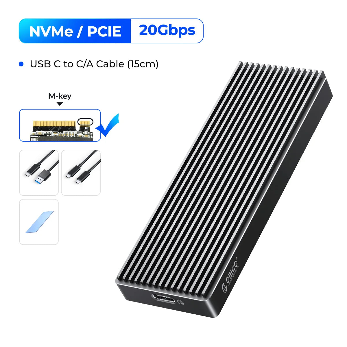 ORICO M2 SSD Case NVMe USB Type C Gen2 10Gbps PCIe SSD Case M2 SATA NGFF 5Gbps M.2 NVME Enclosure Disk Box M.2 SSD Case
