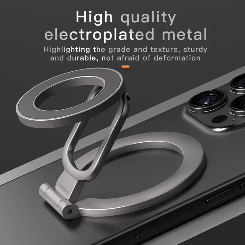 MagSafe Double Sided Magnetic Phone Ring Holder Portable Folding Cellphone Stand Accessory Grip Bracket Support for IPhone 16Pro