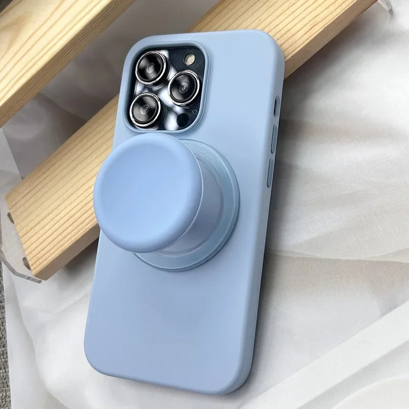 Silicone Magnetic Phone Grip Bracket P-Socket Pop GripTok Foldable MagSafe Cellphone Support Holder Ring Finger Expanding Stand