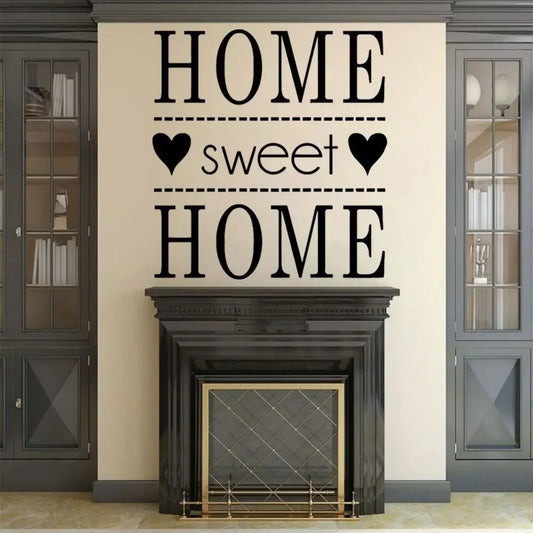 Home Sweet Home Phrase Wall Sticker for Living Room Decoration Wallpaper Quote Stickers on The Wall Sticker Mural Muursticker