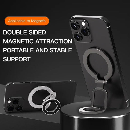 MagSafe Double Sided Magnetic Phone Ring Holder Portable Folding Cellphone Stand Accessory Grip Bracket Support for IPhone 16Pro